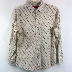 Palm Tree Button Up Shirt Project Red Size Large